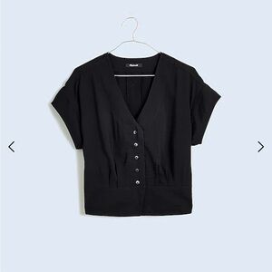 Madewell Pleated Short-Sleeve Top